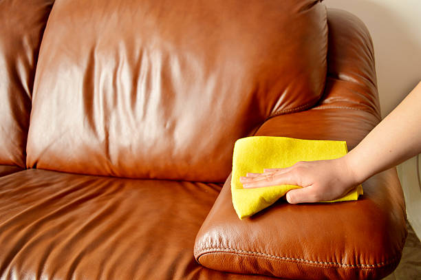 cleaning leather sofa 
