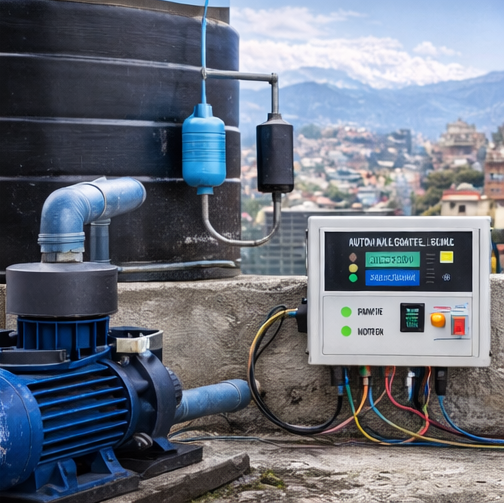 automatic water pump controller installation Kathmandu